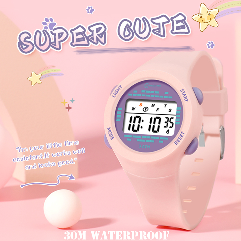 Smartwatch Pink Watches For Kids - Orologio elettronico per bambini Ragazza Rosa